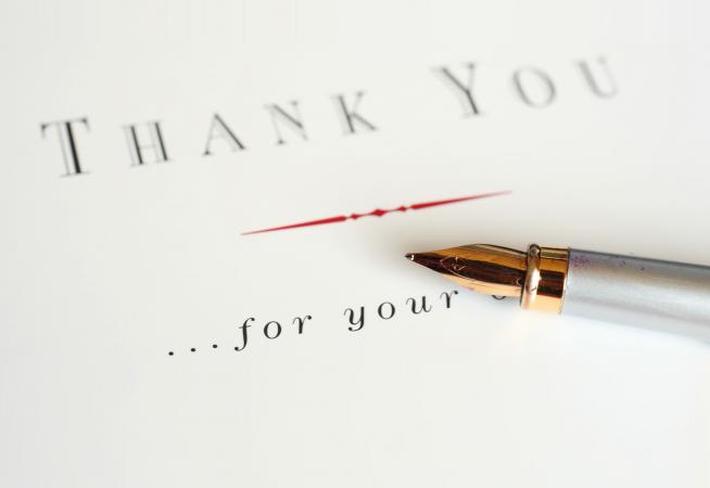 funeral thank you card