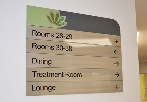 reception directional sign